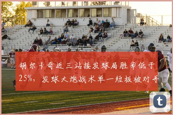 胡尔卡奇近三站接发球局胜率低于25%，发球大炮战术单一短板被对手破解